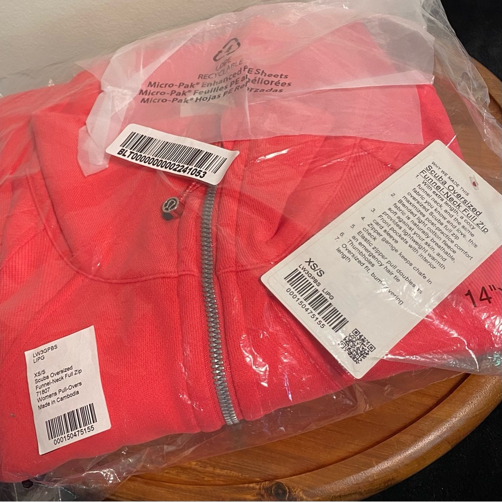 Lululemon Scuba Oversized Funnel-Neck Full Zip *Long [XS/S] | Lip Gloss Lipgloss